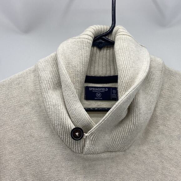 Springfield the Unique and Original cream blue elbow patches grandpa academia M - Picture 3 of 6